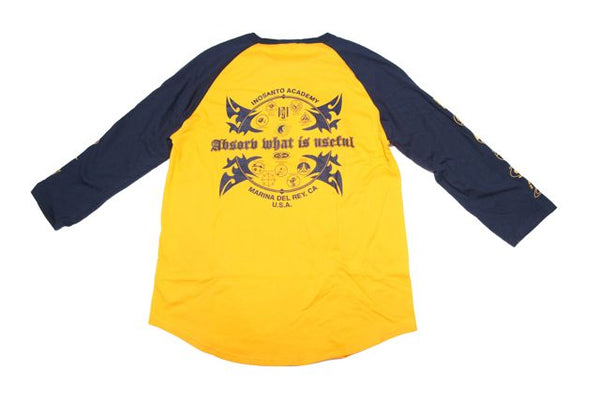 Long Sleeve - Absorb What Is Useful - Baseball Shirt - Blue & Gold