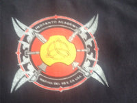 T-Shirt - Inosanto Academy - School Shirt - Shield Logo - Black, Red & Gold